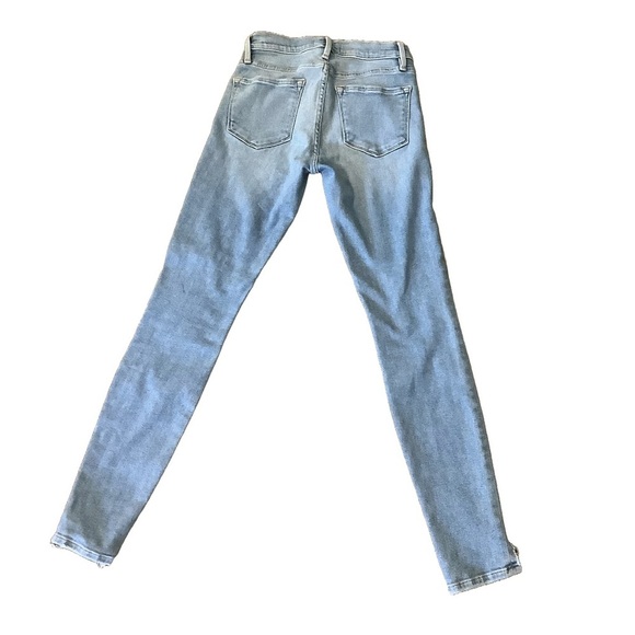 Women’s Petite Frame Denim Blue Skinny Jeans High-Rise Size 24 - Picture 3 of 12